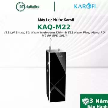Máy Lọc Nước Karofi KAQ-M22 12 Lõi Smax, Lõi Nano Hydro-Ion Kiềm & T33 Nano Plus / Chính Hãng / Bảo Hành 36 Tháng
