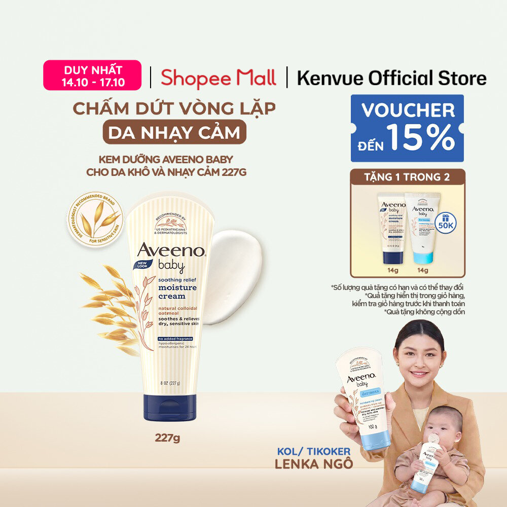 Kem dưỡng Aveeno Baby cho da khô và nhạy cảm 227g