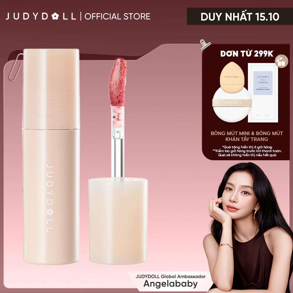 Son Tint Bóng + Son Bùn JUDYDOLL Căng bóng Son kem Mịn lì Mờ Vân môi Lâu Trôi Không khô môi 2,8g