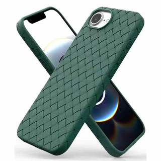Ốp Điện Thoại Chống Sốc Họa Tiết Bện Cho IPhone 16E 16 15 14 13 12 Pro Max Plus Họa Tiết Lưới Silicon Thoáng Khí Làm Mát