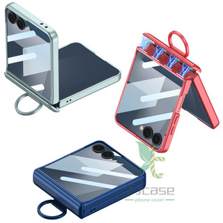 Bản lề từ tính Full Ring Holder Stand Case Case cho Samsung Galaxy Z Flip 7 6 5 Vỏ màn hình kính