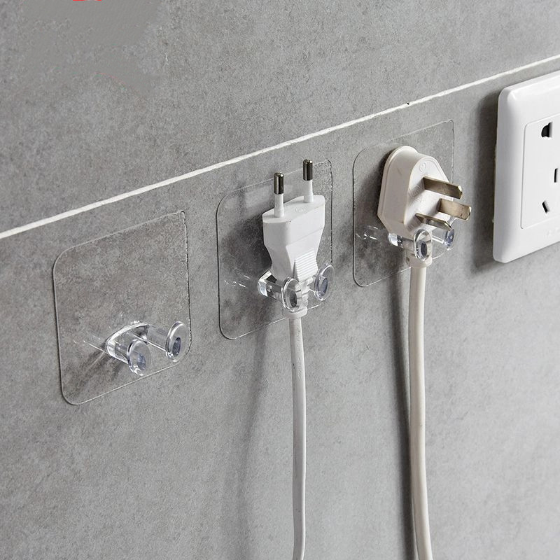 Không Khoan Kẹp Cáp Giá Đỡ Dây Treo Tường Tổ Chức Dây Tự Dính Tổ Chức Móc