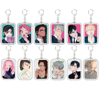Popular Anime Alien Stage Chibis Keychains for Womens Accessories Bag Luka Ivan Till Mizi Hyuna Sua Keyrings Jewelry Fan