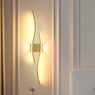 Đèn tường LED hiện đại tối giản, trang trí nội thất đen trắng, phòng khách, chiếu lên xuống, dùng trong nhà cho phòng ngủ