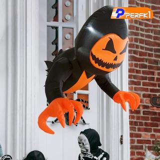 Halloween Bơm Hơi Bí Ngô Reaper Nổ Ra Từ Cửa Sổ Trang Trí Dạ Quang Với Đèn LED Cho Nhà Ma Ám Ban Công