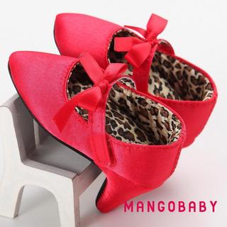 MG-Newborn Bé Gái Giày Công Chúa Nơ Cũi Có Giày Cao Gót Moccasins Cho Hình Ảnh