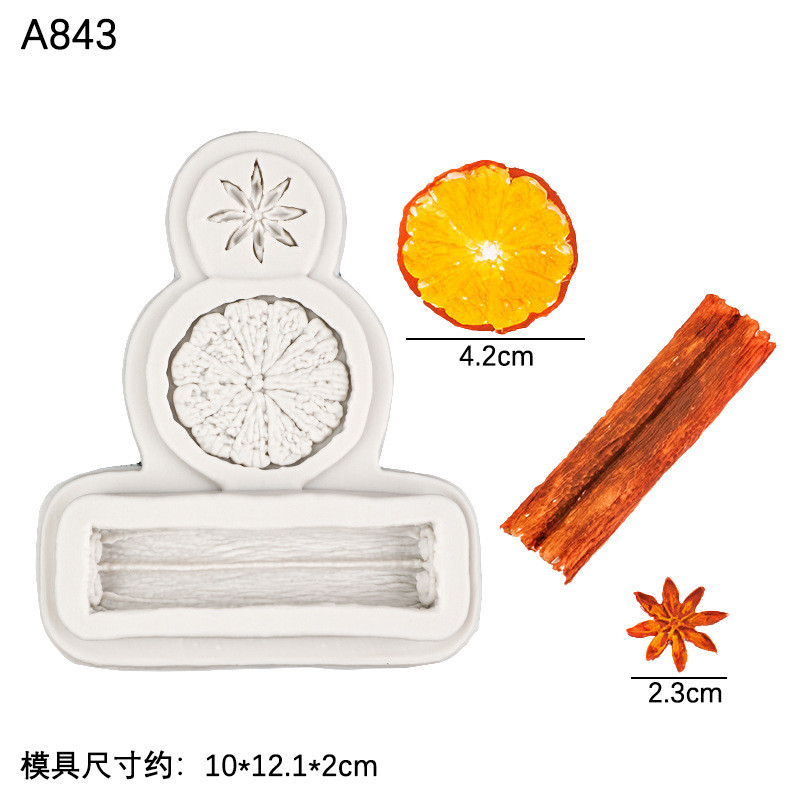 Quế Ngôi Sao Anise Chanh Lát Khuôn Silicon Fondant Bánh Trang Trí Khuôn Socola Lẩu Đế Series Khuôn