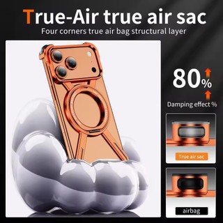 [JLK] Ốp Lưng Kim Loại Titan Chắc Chắn Cho iPhone 17 Pro Max 17Air Hợp Kim Nhôm Ốp Lưng Giá Đỡ Xoay Từ Tính