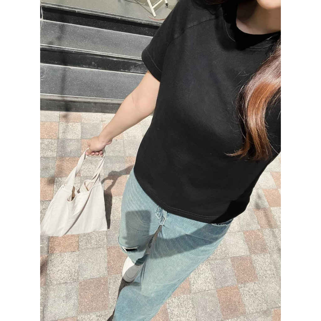 Áo thun Baby Tee RAGLAN trơn, Áo phông nữ siêu đẹp chất thun Cotton 100% xịn sò - A195