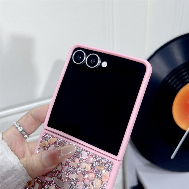 Ốp Kim Cương Lấp Lánh Sang Trọng Samsung Galaxy Z Flip 7 Flip 6 Z Flip 5 Flip 4 Flip 3 Họa Tiết Kim Cương Giả Nhiều Màu Sắc Ốp điện thoại Chống Sốc
