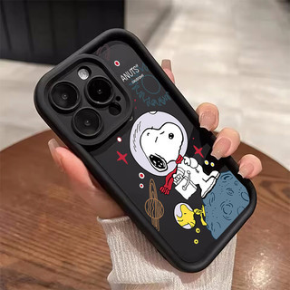 Ốp Lưng Cho Samsung Galaxy S22 Note 20 S21 Ultra S20 Plus S21 S24 FE Ốp Lưng Phi Hành Gia Snoopy Hoạt Hình Silicone Matte Nhiều Bước TPU Chống Sốc Bảo Vệ Toàn Diện
