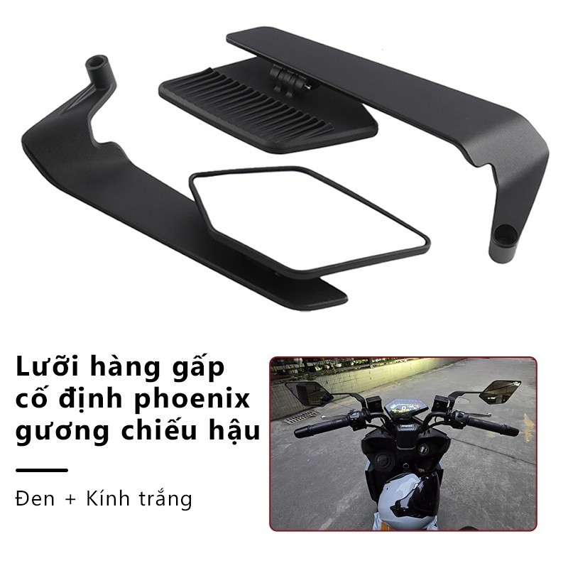 Gương Cánh Én V2, Mặt Kính Trắng Góc Rộng, Siêu Cao Cấp, Góc Nhìn Rộng, Đủ Tiêu Chuẩn Kích Thước, Chắc Chắn Bền Đẹp