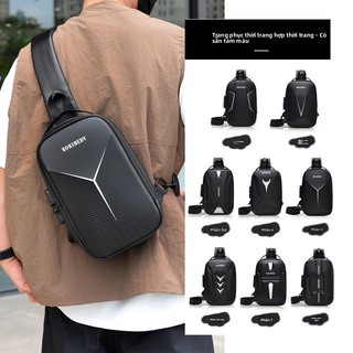 Túi đeo ngực nam vỏ cứng Kết cấu cao cấp Túi Messenger dung tích lớn Xe đạp chống thấm nước Motorcyc