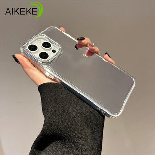 Ốp Điện Thoại Gương Bạc Mạ Cho Samsung Galaxy A07 A17 A36 A56 A16 A26 A06 A55 A35 A25 A05S A05 A54 A34 A24 A14 A04 A73 A53 A33 A23 A13 4G 5G Vỏ Khung Kim Cương Lấp Lánh