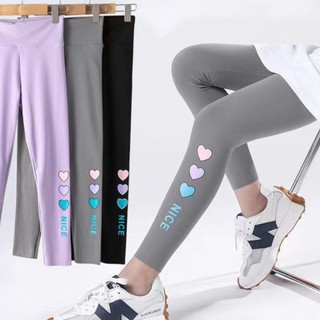 QuầN Legging Cao CấP MớI Cho Bé GáI ThiếT Kế In HìNh TráI Tim, Phong QuầN Bí Cho Bé GáI