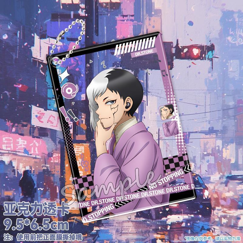 Dr.STONE Móc Khóa Mặt Dây Chuyền Senku Ishigami Gen Asagiri Ukyo Saionji Ryusui Nanami Thẻ Acrylic Ảnh Chống Đỡ