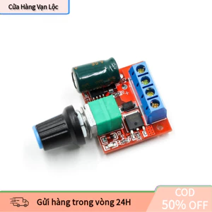 【vạn】Mạch Điều Tốc Động Cơ Mini PWM DC – 5A 90W, Dải Điện Áp 4.5–35V, Tùy Chỉnh Tốc Độ Mượt Mà