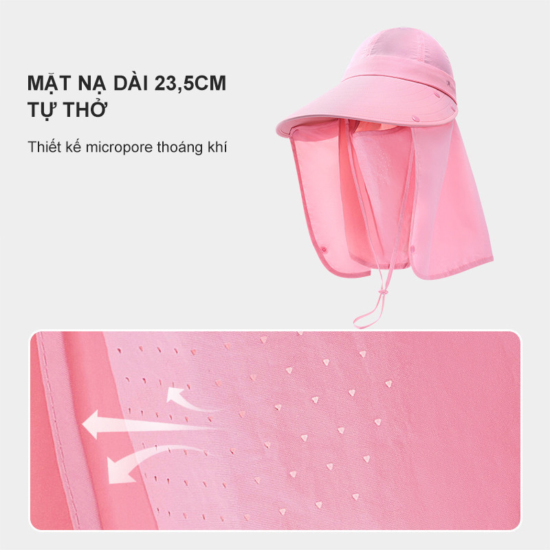 Camel CROWN Chống Nắng Toàn Diện, Mũ Chống Nắng Nữ, Mũ Xô Có Thể Tháo Rời, Bảo Vệ Toàn Diện