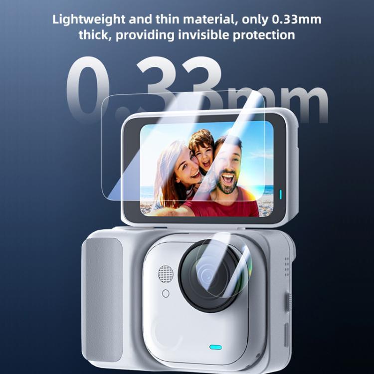 PULUZ Mỡ Bò Thích Hợp Cho Bóng Đá Insta360 GO Ultra Thumb Camera Kính Cường Lực Ống Kính Phim