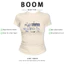 BOOM Áo Baby Tee Nữ Cotton Ôm Body-Áo Thun Ngắn Tay Y2K In Hình PhongCách Mùa Hè, Cổ Tròn Hàng Đầucách hàn quốc phong663