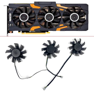 Quạt làm mát iDIY 75MM 4PIN CF-12815S DC12V 0,28A Dành cho INNO3D RTX2080ti RTX2080 Super 11GB GAMING OC X3 GTX1660 Quạt đồ họa *