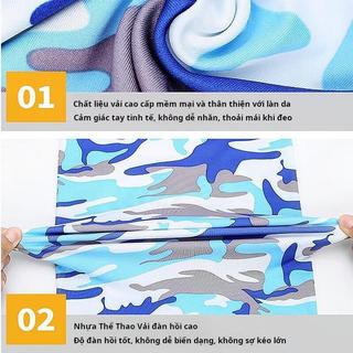 Ngoài trời thoáng khí chống nắng băng lụa thể thao cổ yếm câu cá ngụy trang cổ che mặt nạ đi xe đạp Sport Nam