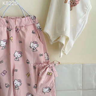 Quần short in hình hoạt hình mùa hè cho bé gái Quần short dáng rộng thường ngày Hàn Quốc Quần năm điểm