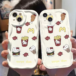 Ốp Lưng Cho Realme C67 C65 C63 C55 C53 C51 C35 C30 C21Y C25 C25S C20 C15 C12 C11 7 5i 6i Note 50 Narzo 20 30A Kem gợn Sóng Cong Edge Motif Thiết Kế Sáng Tạo NYKB140