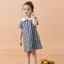 Váy ca rô cổ búp bê phong cách Preppy cho bé gái (90-130)