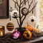 DONOVANQQ 16 Cái / bộ Mặt dây chuyền trang trí Halloween, Mặt dây chuyền bóng treo Halloween vẽ tròn, Nhựa quyến rũ Halloween 6cm Mặt dây chuyền cây trang trí Cây trang trí treo