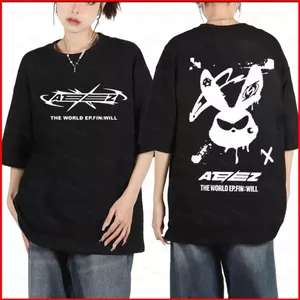 Ateez THE WORLD EP FIN WILL Áo thun KPOP tee tay ngắn