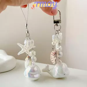 TMOY 1 Chiếc Đại Dương Cá Voi Móc Khóa Sao Biển Vỏ Charm Mặt Dây Chuyền Móc Khóa Trang Sức Cho Bé Gái Nữ Tặng Túi Trang Trí TMOY