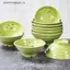 VFZ Chống Phá Vỡ Melamine Mì Bát Hoa Thiện Bát Lớn Súp Nhựa Thực Phẩm Bộ Đồ Ăn Giả Sứ Xanh 7 / 8 / 9 Inch OTE