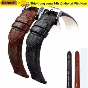 ESSENCEH 16mm 20mm 22mm Dây đeo cổ tay Thời trang Da thật Vintage Sweatband