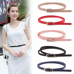 JUNYUE88US Thắt lưng lưng thanh lịch Skinny thời trang màu kẹo cho nữ Thắt lưng da Pu