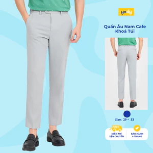 Quần âu nam YODY quần tây Cafe Khoá Túi, thoải mái cả ngày TRA - QAM7023