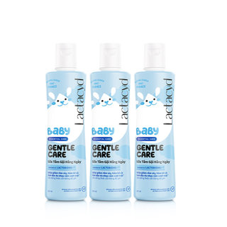 Bộ 3 chai Sữa Tắm Gội Trẻ Em Lactacyd Baby Gentle Care Bảo Vệ Dịu Nhẹ Cho Làn Da Nhạy Cảm 250ml/chai