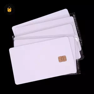 {TB & Bag} 5 IC PVC ISO mới có thẻ thông minh SLE4442 Chip nk Liên hệ Thẻ IC An toàn Trắng.