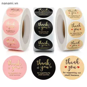 500 Chiếc Thank You Round Stier Sổ Lưu Niệm Chữ Handmade Stiers Seal Nhãn Stiers Quà Tặng Đám Cưới Trang Trí Hoa [VN]