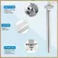 Cột yên xe đạp 27,2mm Hợp kim nhôm có kẹp điều chỉnh cho đường đua xe đạp leo núi MTB 27.2X300mm, Bạc