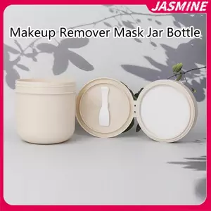 JASMINE 1 Cái 300 / 400ml Lọ Tẩy Trang Có Thể Đổ Lại Có Thìa Nhựa Rỗng Lọ Trang Điểm Nồi Du Lịch Kem Dưỡng Da Mặt Hộp Đựng Mỹ Phẩm JASMINE