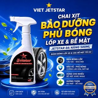 [GIẢMGIÁ] Chai Xịt Bảo Dưỡng Và Phủ Bóng Lốp Xe JETSTAR ĐA NĂNG 500ML - Đánh Bóng Lốp Xe Và Các Bề Mặt Tối Ưu