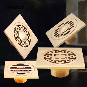 SHUPUN Sàn Tắm Thoát Nước Tất Cả Đồng Vuông Phụ Kiện Phòng Tắm Bồn Tắm Vòi Sen Drainer