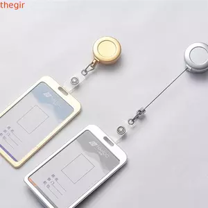 THEGIRL8B Vỏ Thẻ Dọc Thẻ Cửa Có Thể Thu Vào Huy Hiệu Cuộn Thẻ Kinh Doanh Tên Chủ Thẻ ID Kẹp Thẻ Xe Buýt Hộp Đựng Thẻ Đơn Giản
