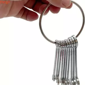 THEGIRL8B 10 chiếc Cờ lê kiểu Anh / Hệ mét, Bộ cờ lê Mini bỏ túi kiểu Anh / hệ mét, Dụng cụ cầm tay 4-11mm Chống cháy nổ Hoạt động chính xác Vít / đai ốc