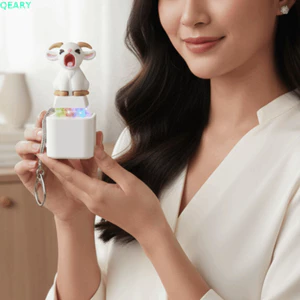 Đồ chơi nút Fidget QEARY, Móc chìa khóa dê la hét chống căng thẳng, Công tắc phát sáng Charm có thể sạc lại LED-Glowing Pin cơ học chạy bằng pin Claw