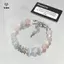 Vòng tay đính cườm ngọc trai Harajuku Pentagram dành cho nữ Thẩm mỹ Ngôi sao dễ thương Vòng tay bóng thủy tinh màu xanh Y2k Quà tặng trang sức [Mina]