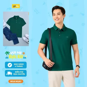 Áo thun polo nam cổ bẻ YODY vải mắt chim tay ngắn thoáng mát chuẩn form APM7459