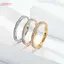 HFSHY Thời Trang Đơn Giản Đẹp Nhẫn Kim Cương Kẻ Sọc Thép Không Gỉ Sáng Bóng Nhẫn Dành Cho Nữ Ánh Sáng Sang Trọng Cặp Đôi Nhẫn VN