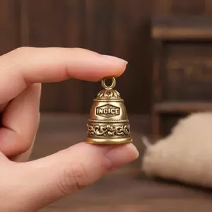 GE 1 Chuông Đồng Mini Trung Quốc Cổ Đồng Điêu Khắc Phong Thủy Cho Cầu Nguyện Trang Trí Phòng Học VN
